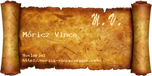 Móricz Vince névjegykártya